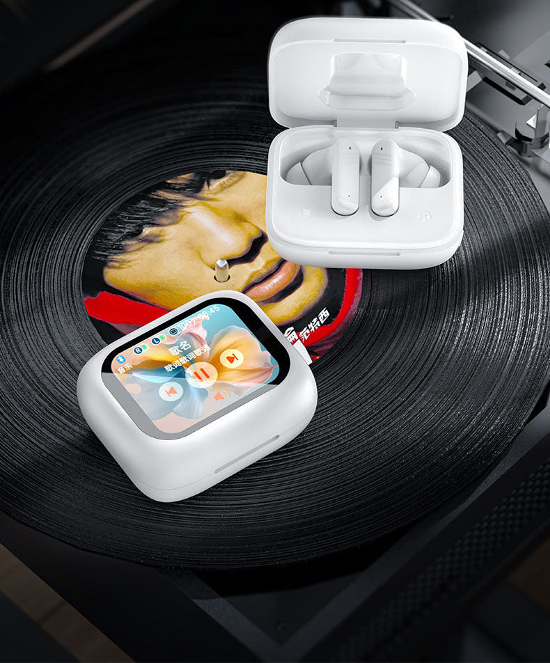 Full color touch screen ANC+ENC dual noise reduction Bluetooth earphones in ear multifunctional new wireless earphones