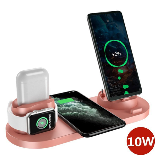 Chargeur Sans Fil 6-en-1 - iPhone, AirPods & Apple Watch