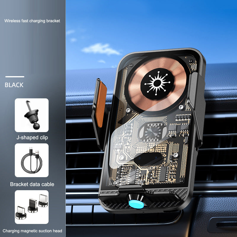 Support voiture magnétique avec chargeur sans fil