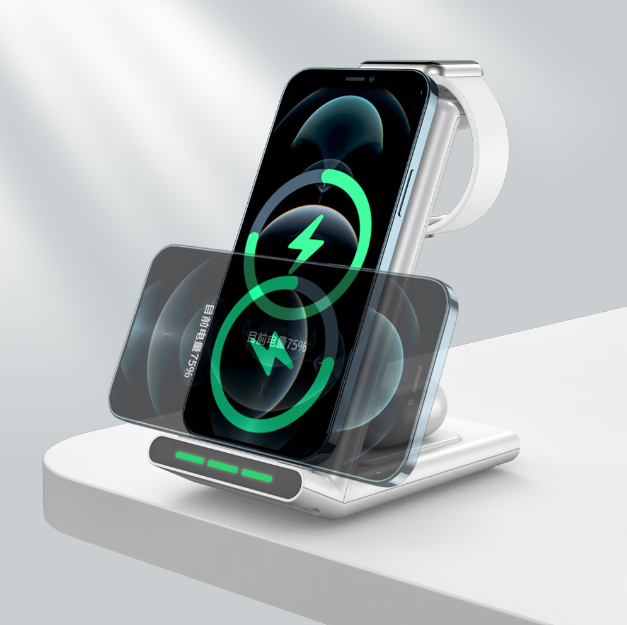 Chargeur Sans Fil Vertical 15W - iPhone, Airpods & Apple Watch