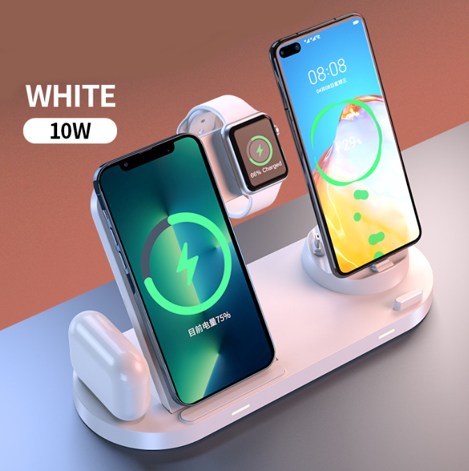 Chargeur Sans Fil 6 en 1 - iPhone, Airpods & Apple Watch