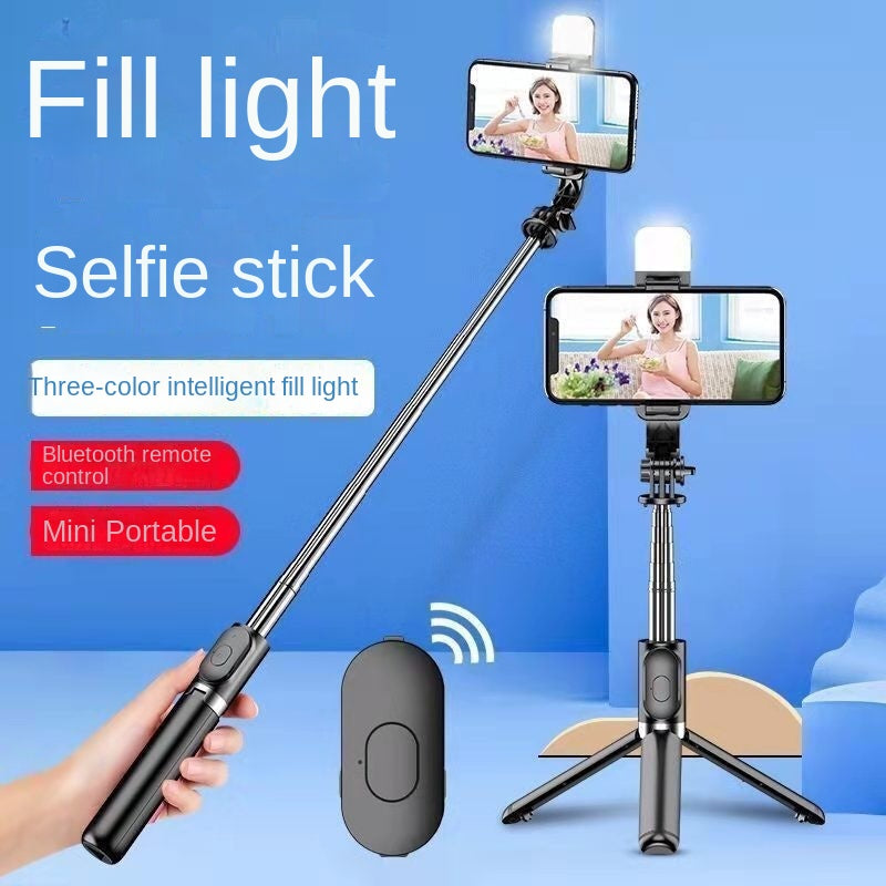 Perche Selfie Bluetooth avec Lumière LED - Trépied Intégré