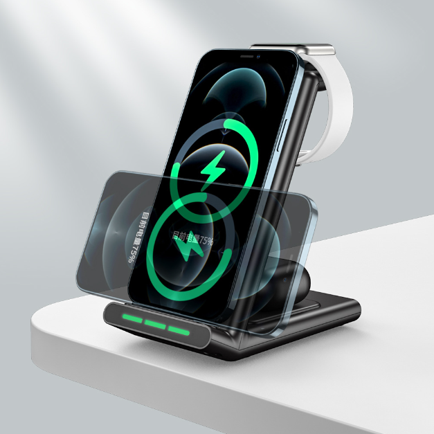 Chargeur Sans Fil Vertical 15W - iPhone, Airpods & Apple Watch