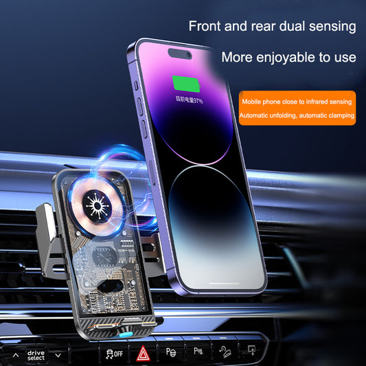 Support voiture magnétique avec chargeur sans fil