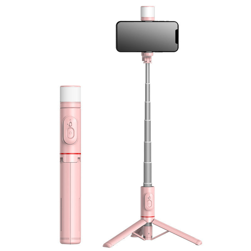 Perche à Selfie Bluetooth 3 en 1 avec Trépied Caché et Lumière LED Rotative