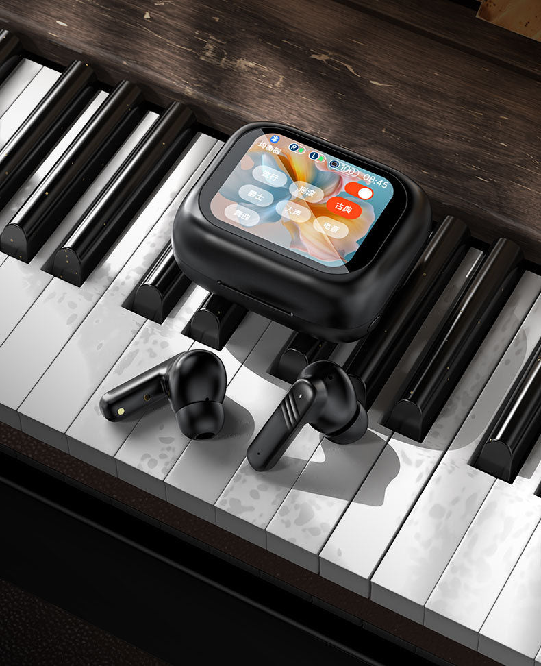 Full color touch screen ANC+ENC dual noise reduction Bluetooth earphones in ear multifunctional new wireless earphones