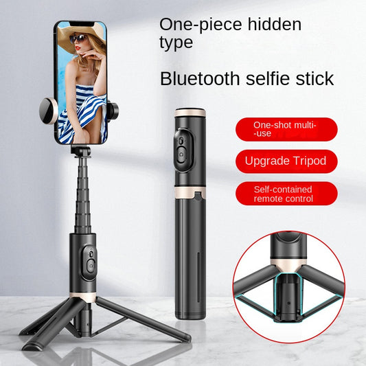 Perche à Selfie Bluetooth 3 en 1 avec Trépied Caché et Lumière LED Rotative